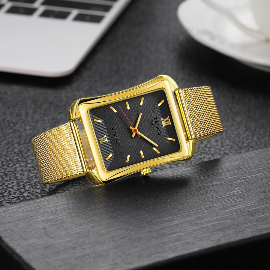 Stainless Mesh Band - 대형 다이얼 골드 메쉬 밴드 체중계