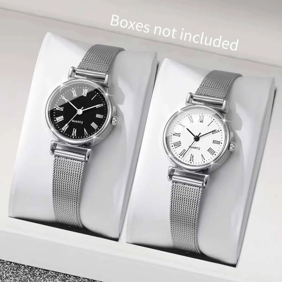 1/2PCS 패션 여성용 시계 캐주얼 로마 다이얼 메쉬 - Stainless Mesh Band 리뷰 및 가격
