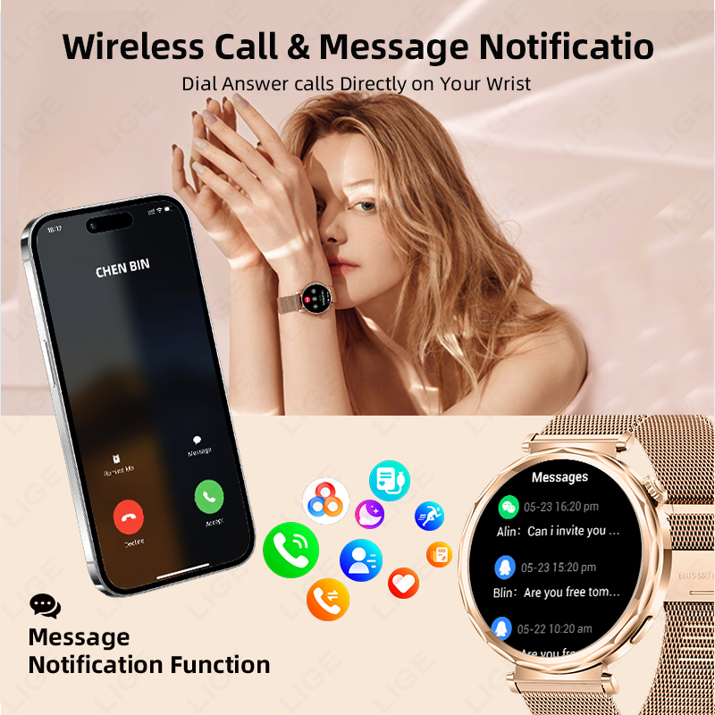 LIGE 스마트 워치 여성 Xiaomi 스포츠 피트니스 - Smartwatch Custom 리뷰 및 가격