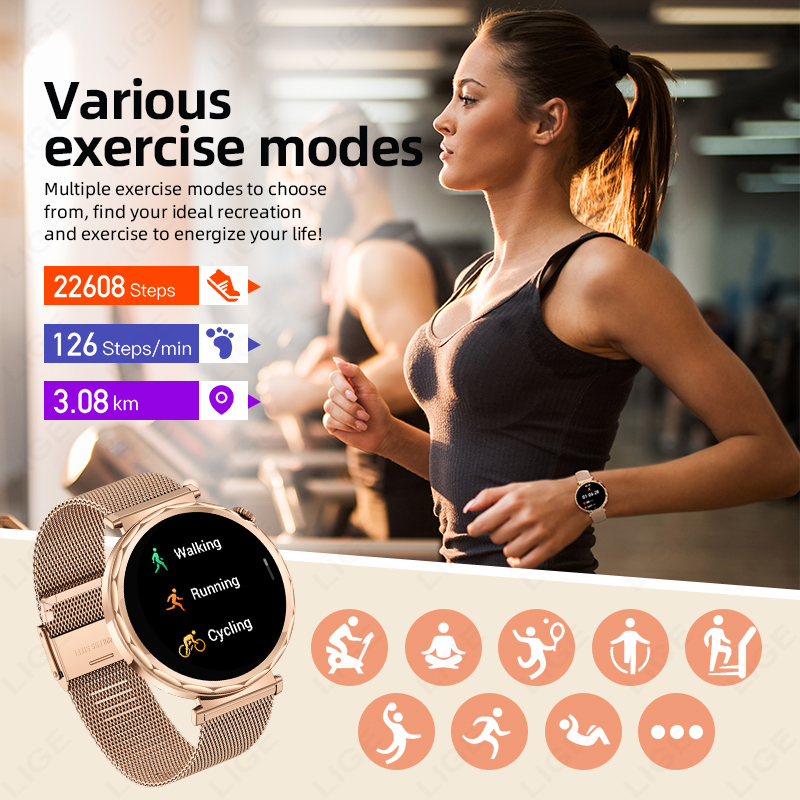 LIGE 스마트 워치 여성 Xiaomi 스포츠 피트니스 - Smartwatch Custom 리뷰 및 가격