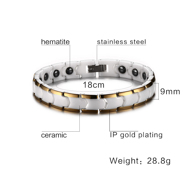 여성을위한 Vinterly 팔찌 안티 스크래치 9mm  - Ceramic Link Bracelet 리뷰 및 가격