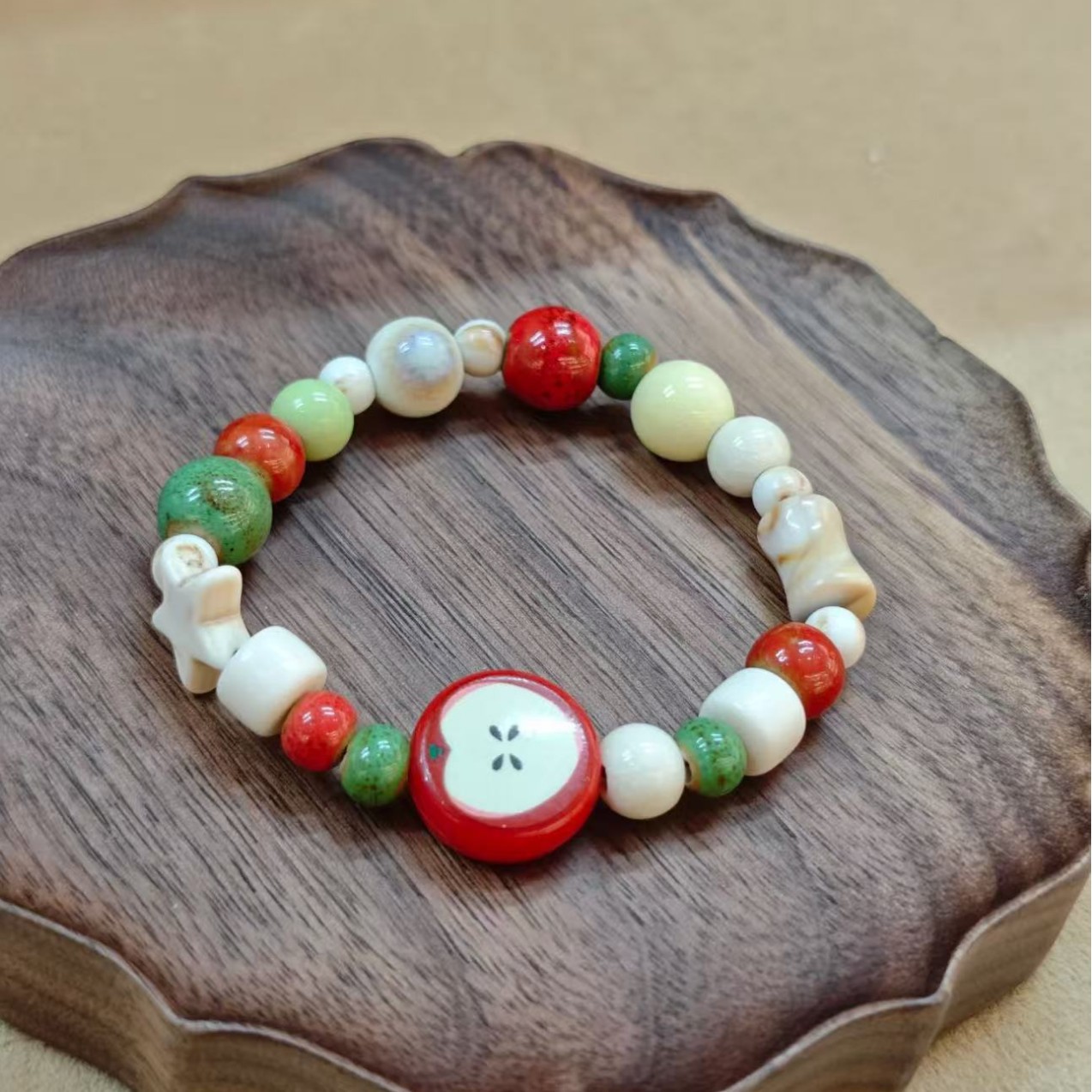 레트로 모조 애플 세라믹 비즈 팔찌 귀여운 컬러 믹스  - Ceramic Link Bracelet 리뷰 및 가격