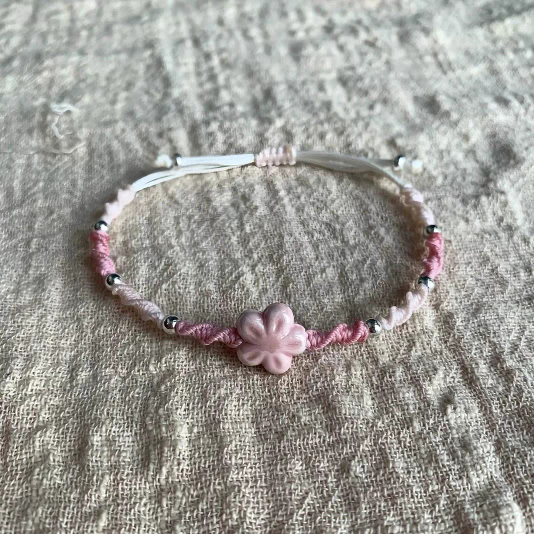 수제 직조 세라믹 비즈 행운의 꽃 팔찌 여성용 미니멀리 - Ceramic Link Bracelet 리뷰 및 가격
