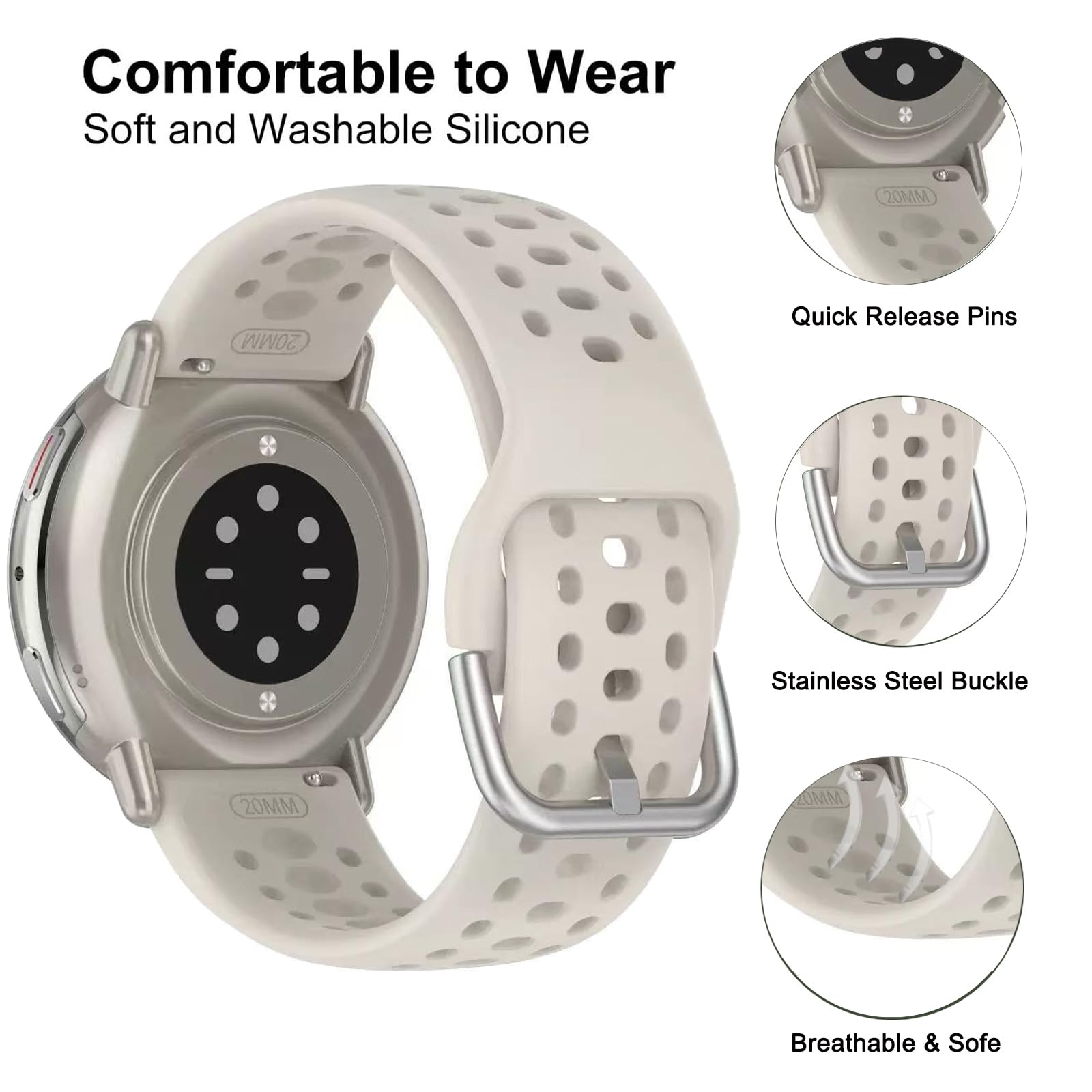 Amazfit active 2 액세서리 용 20mm 스 - Titan Smartwatch Accessories 리뷰 및 가격