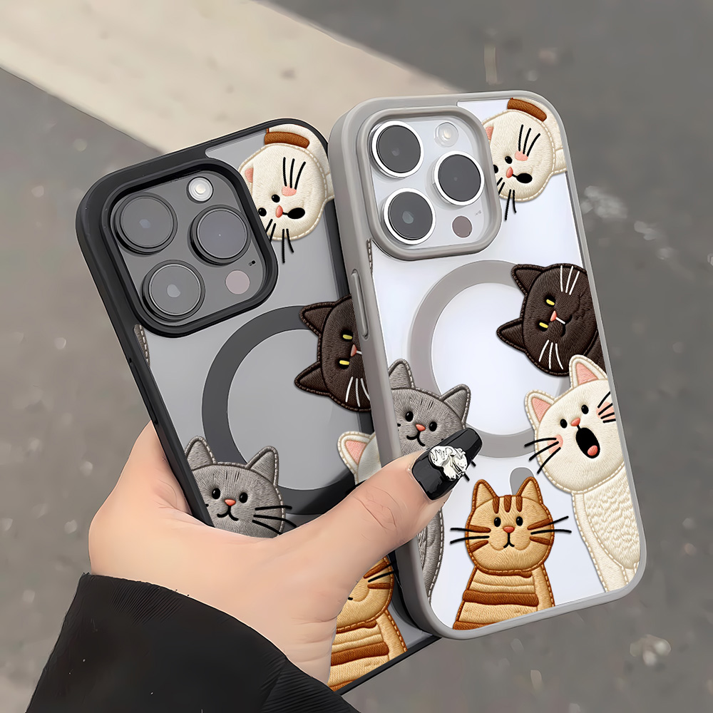 귀여운 자수풍 고양이 디자인 아이폰 15 16 12 1 - Apple Iphone 15 Pro Max 리뷰 및 가격